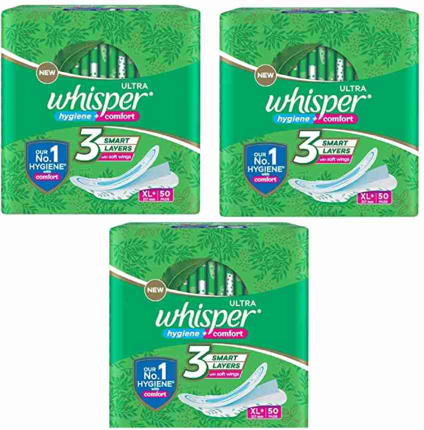 Combo Pack of Whisper Ultra Clean with Herbal Oil Sanitary Pads