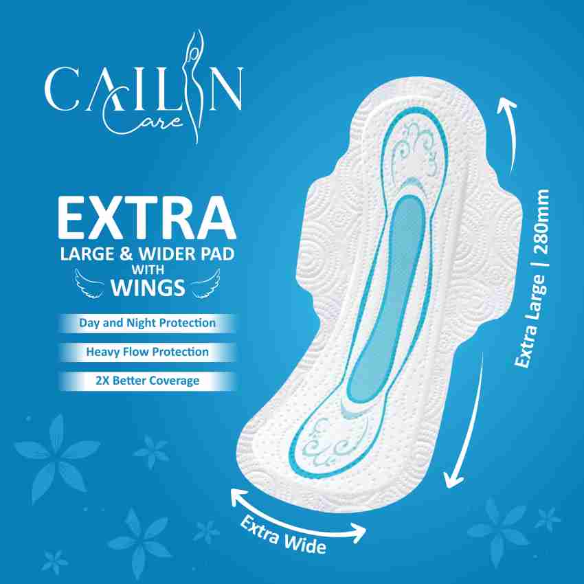 Cailin Care Cotton Day & Night Protection Sanitary Napkin (Size - XXL, 280mm) Sanitary Pad, Buy Women Hygiene products online in India