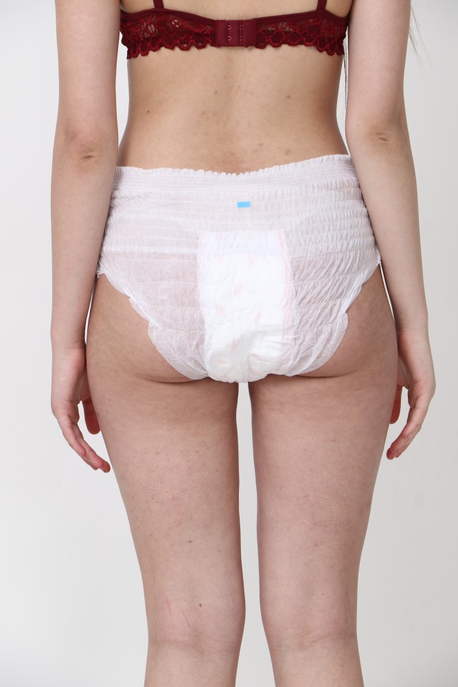 CareDone Women Hygiene Disposable White Period Panties for