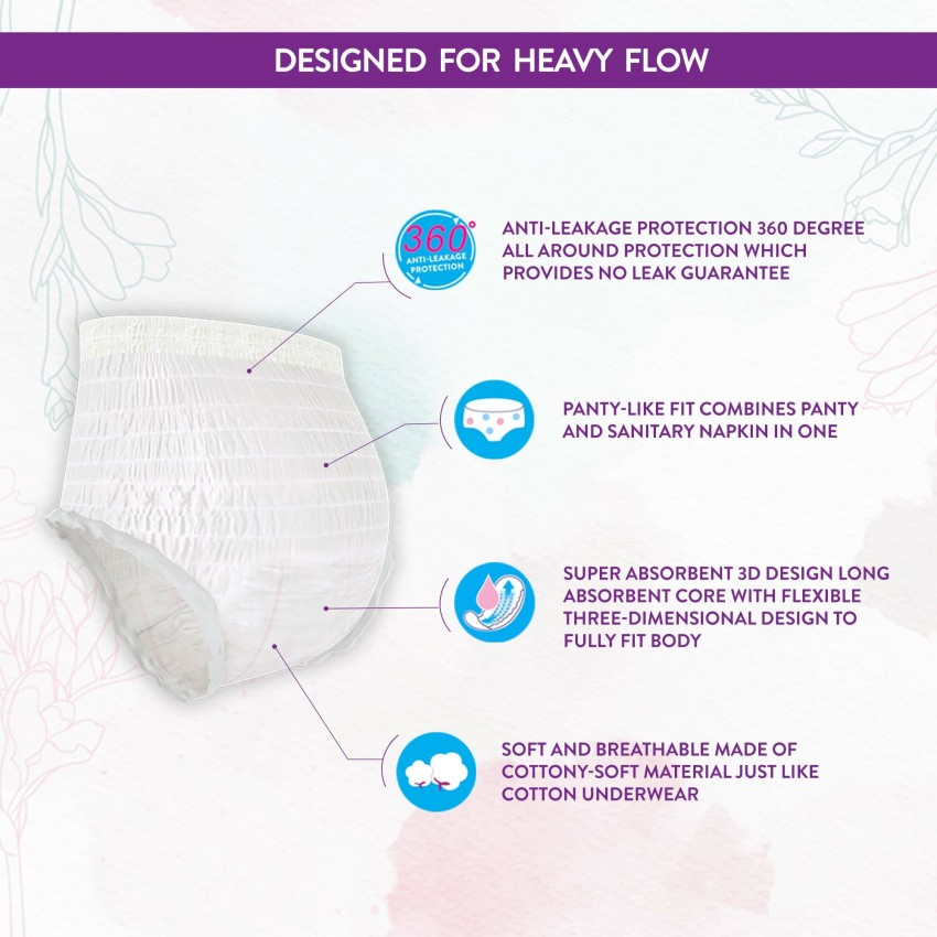 Clovia Heavy Flow Disposable Period Panties for Sanitary Protection (Pack  of 5) : : Clothing & Accessories