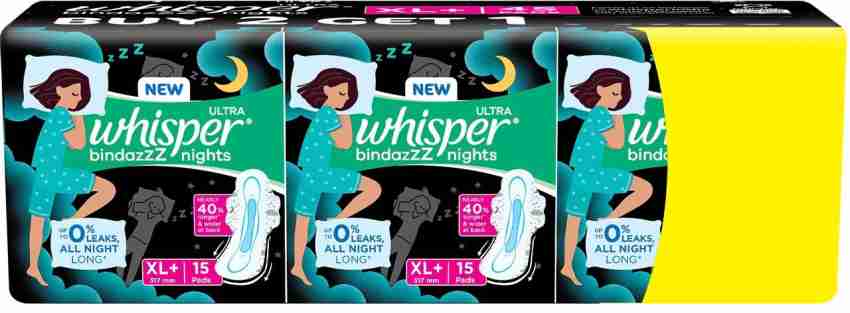 Whisper Bindazzz Nights XL Plus Sanitary Pad