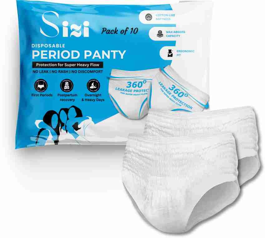 SIZI Women Personal Hygiene Disposable White Period Panties for Women  Sanitary Pad, Buy Women Hygiene products online in India