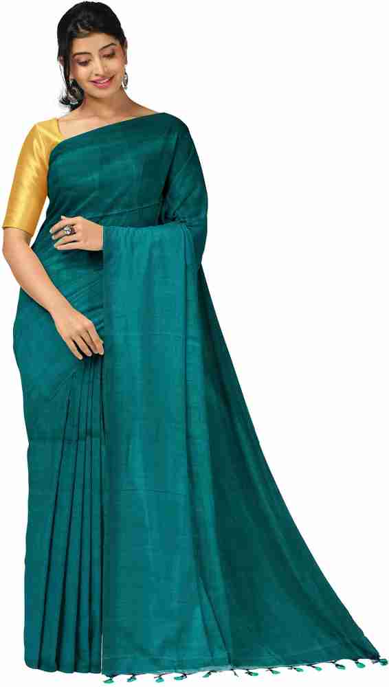Buy Slagha Saree For WomenSLAGHA Solid/Plain Bollywood Handloom