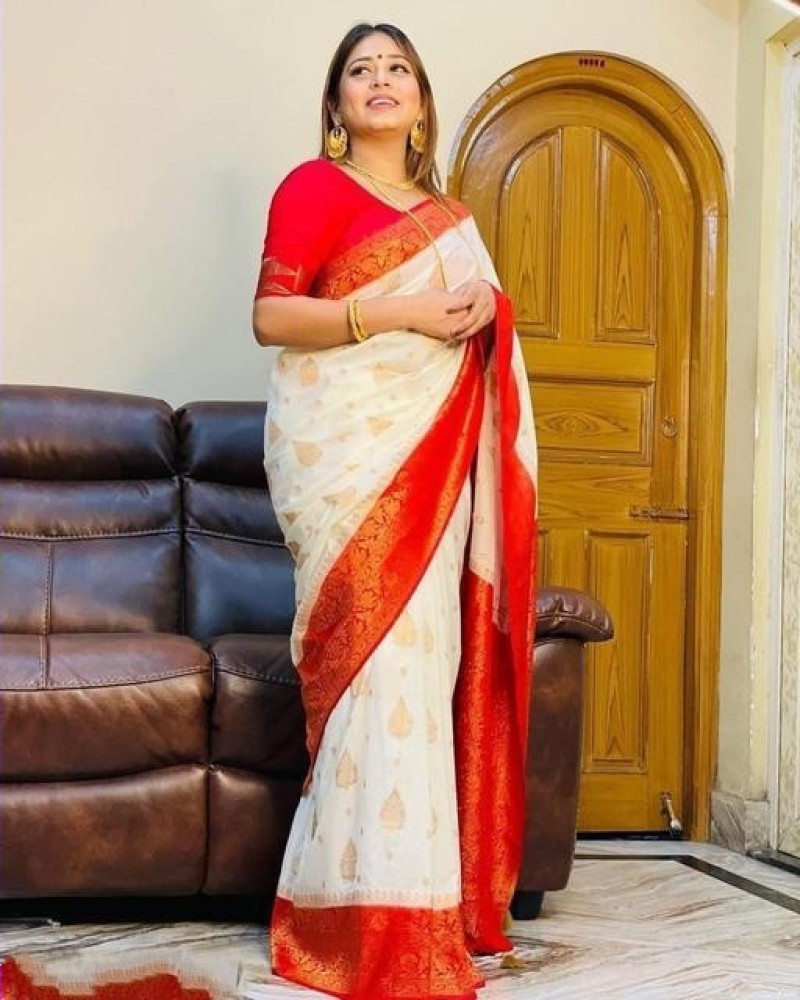 Discover more than 124 white saree with red blouse