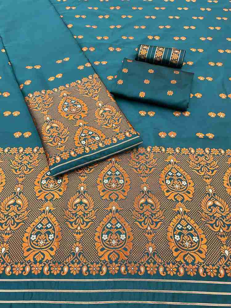 Buy SuratFashion Printed Mekhela Chador Cotton Blend Cotton Silk