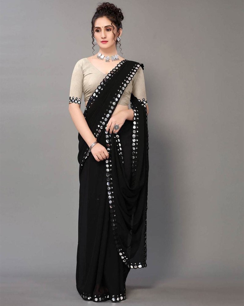 Flipkart hotsell black saree