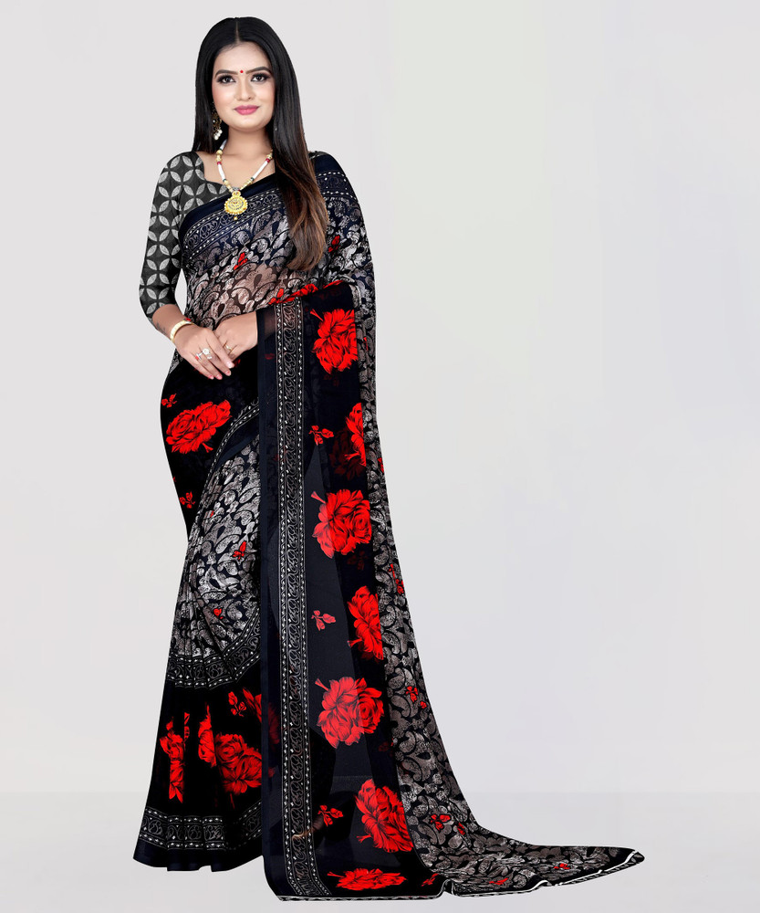 Buy Leelavati Printed Daily Wear Georgette Multicolor Sarees Online @ Best  Price In India | Flipkart.com