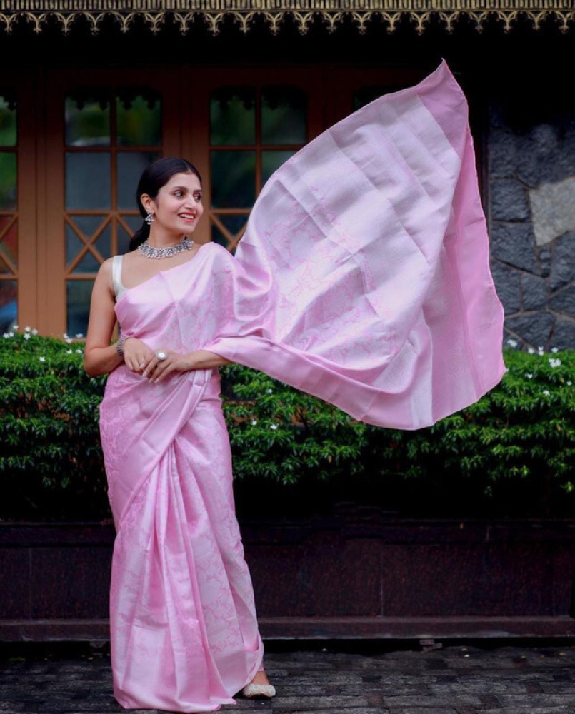 Buy kriyafashion Printed Bollywood Silk Blend Pink Sarees Online @ Best  Price In India