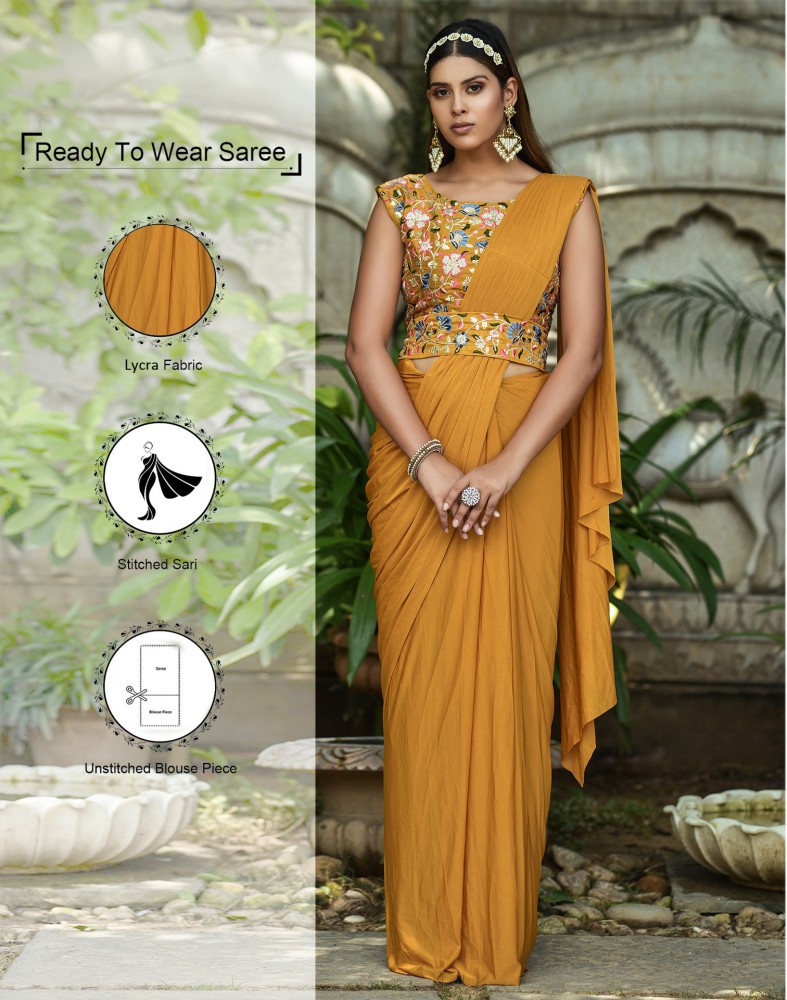 Soft Lycra Fabric Ready to Wear Saree 02 - SareesWala.com