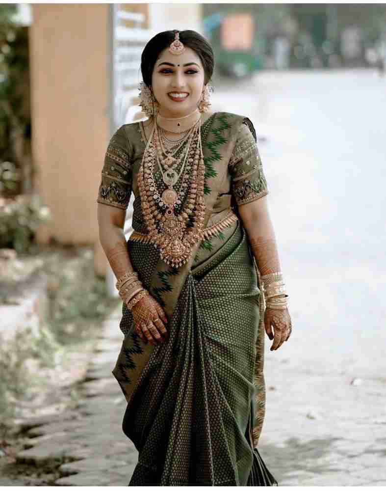 Green marriage saree online