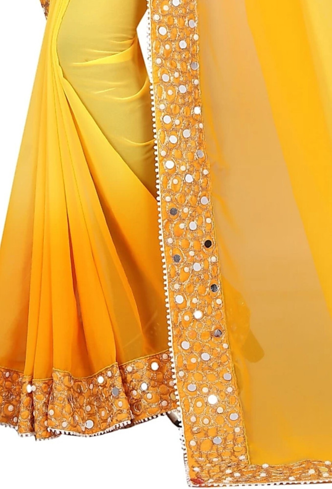flipkart mirror work saree