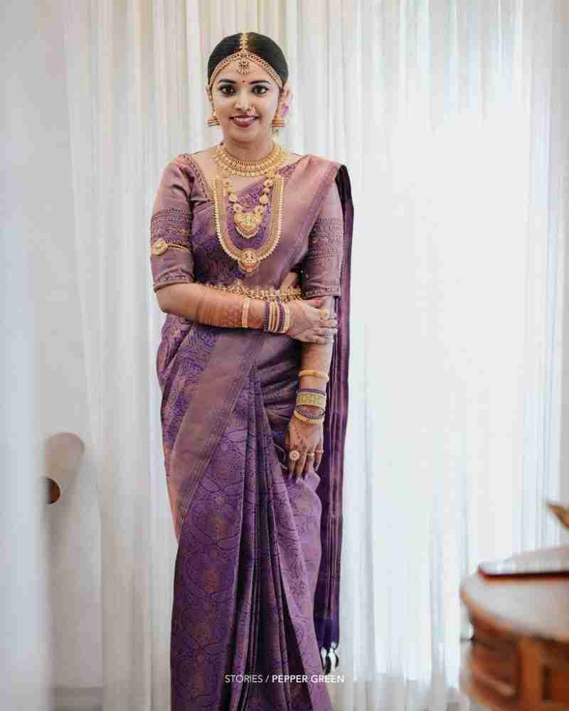 Purple color wedding sarees hotsell