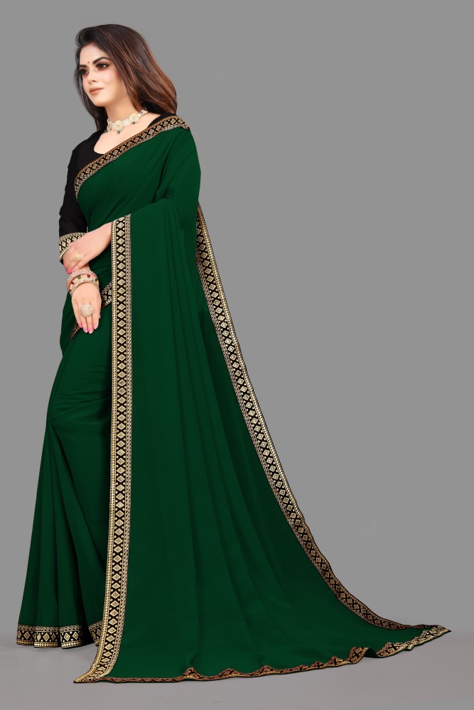 sadika Solid/Plain, Embellished Bollywood Georgette, Chiffon Saree