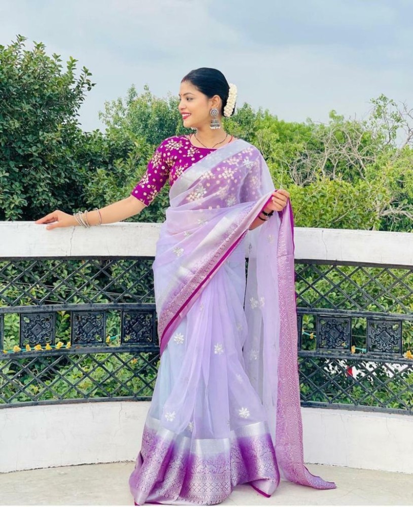 Buy Latest Ready Made Organza Sarees Online In India