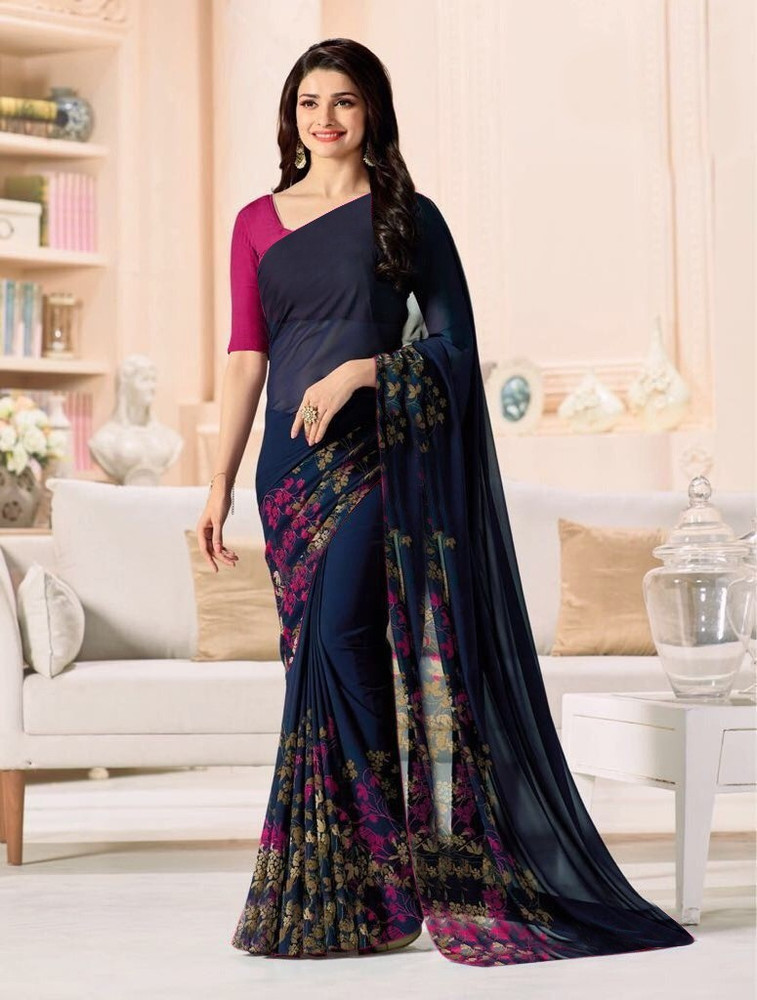 Chiffon georgette discount saree flipkart