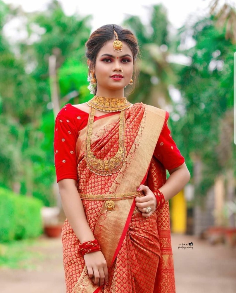 Christian wedding red clearance saree