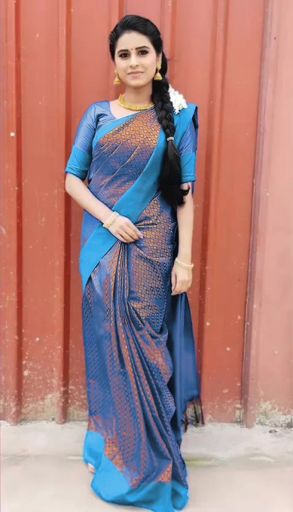 Pattu Sarees Online Orange Colour Saree - Designer Sarees Rs 500 to 1000 -  SareesWala.com