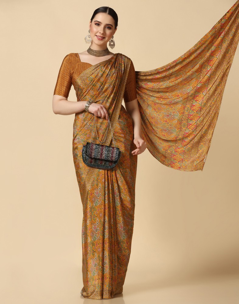 Crepe sarees online shopping on sale flipkart