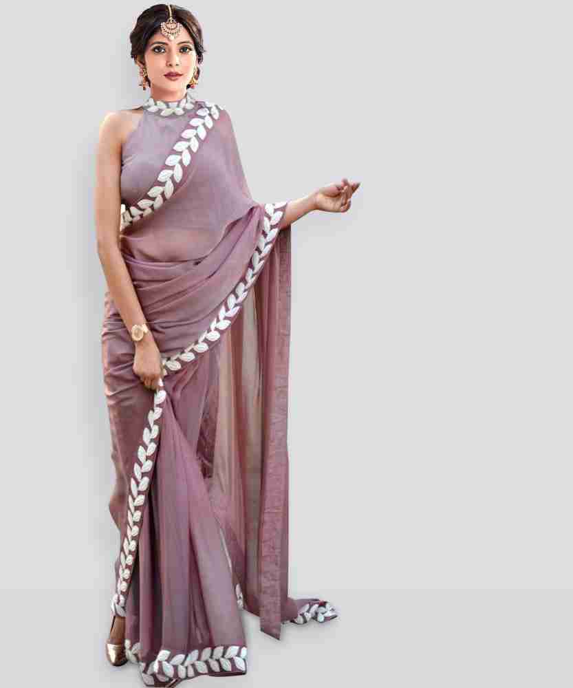 Buy Vaidehi Fashion Solid Plain Bollywood Art Silk Beige Sarees Online Best Price In India Flipkart