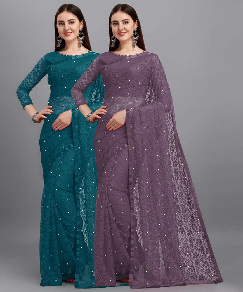 Designer net saree on flipkart online