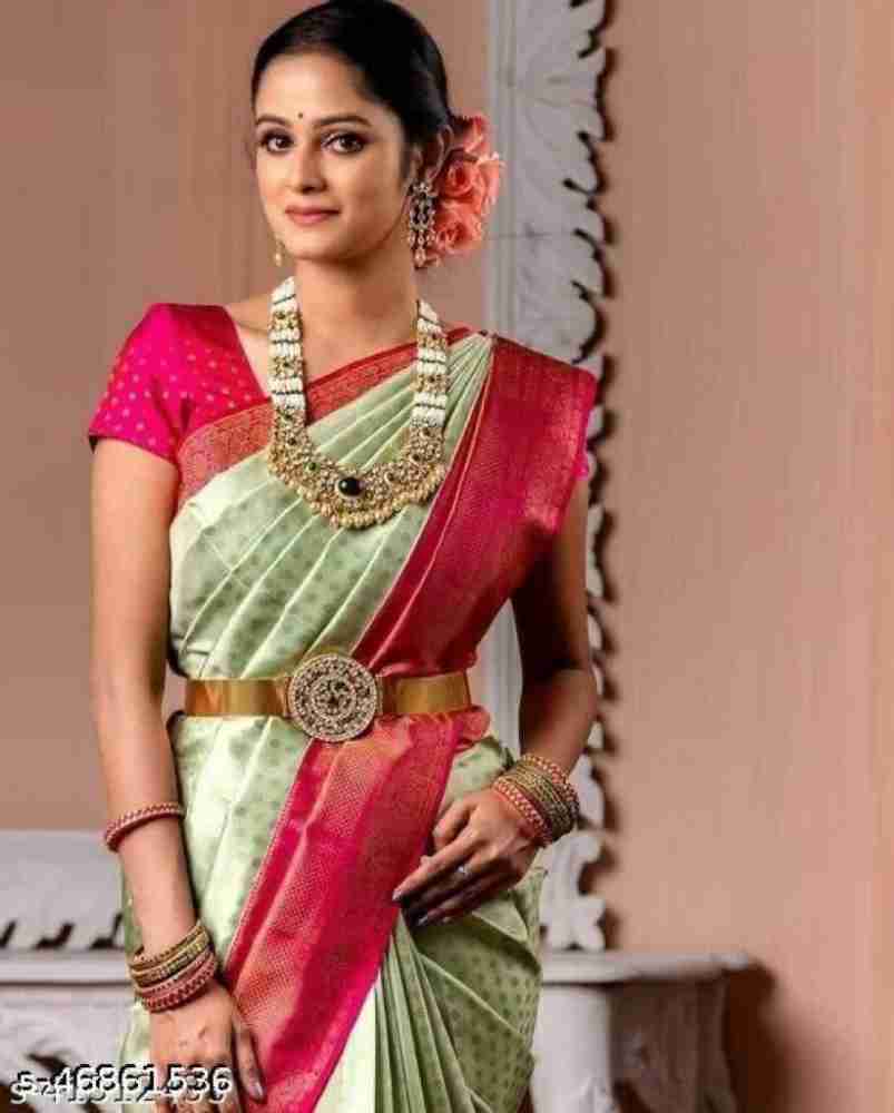 Buy Green Sarees for Women by Marziyaa Online