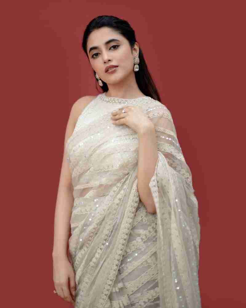 Buy EVERLEE Embroidered Bollywood Net White Sarees Online Best Price In India Flipkart