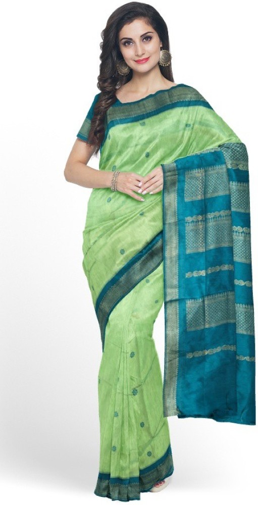 Parrot Green Kalyani Cotton Gatwal saree, soft and smooth cotton pattu  saree, cotton pattu saree