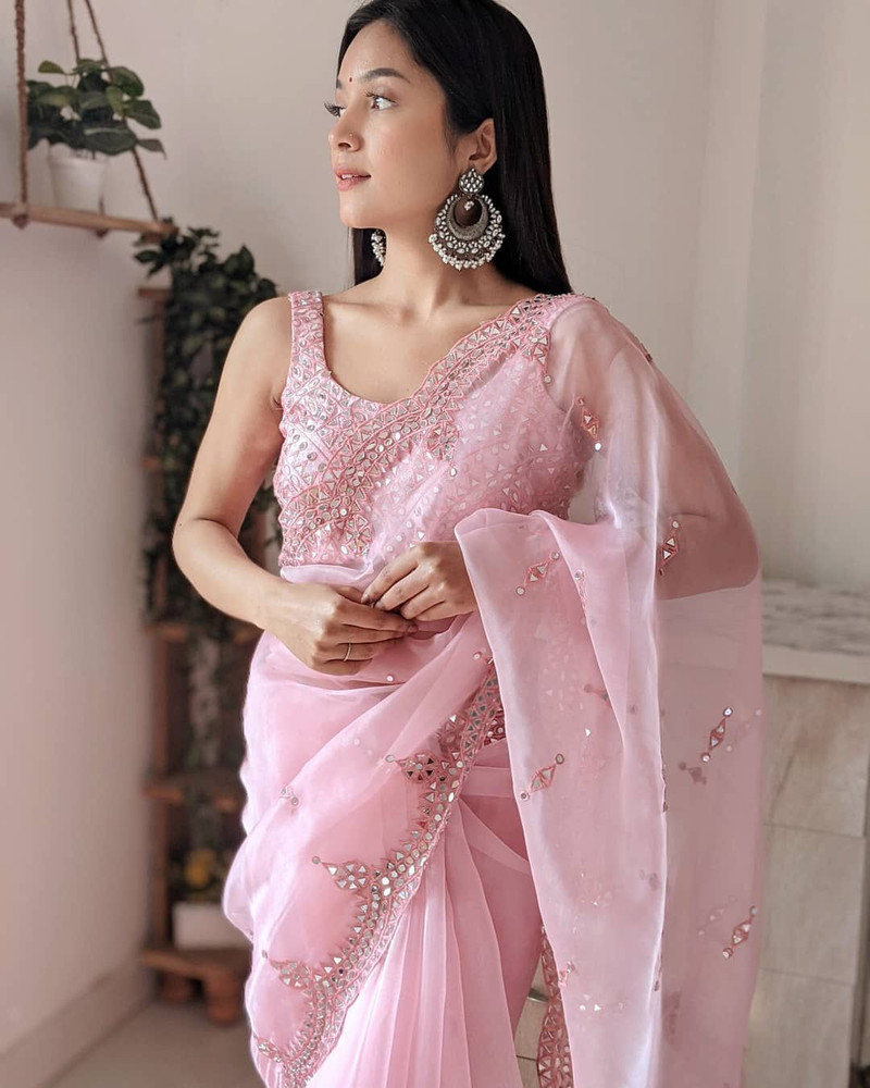 Price of organza sarees top