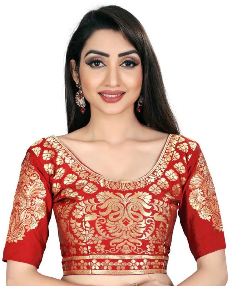 Buy Sareez House Solid/Plain Bollywood Georgette Red Sarees Online @ Best  Price In India