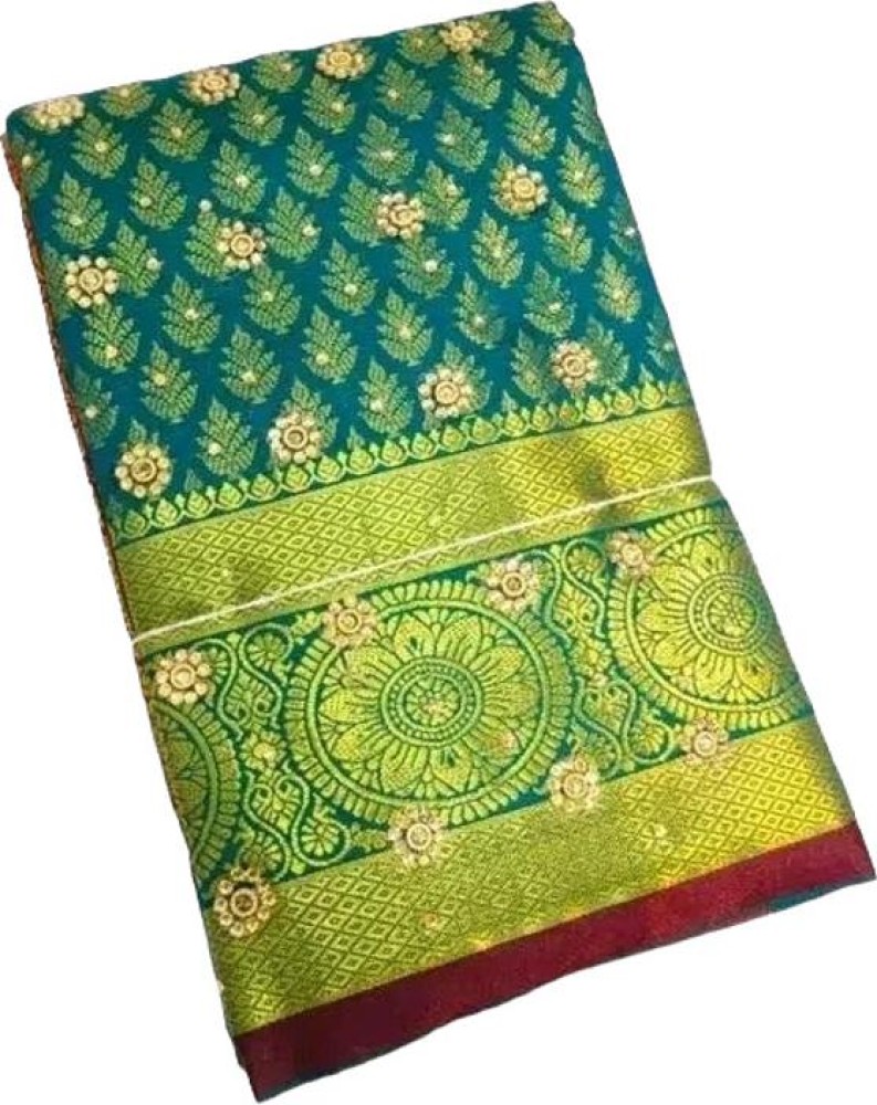 5.5 m (separate blouse piece) Festive Wear Printed Pure Silk Paithani Saree,  With Blouse Piece