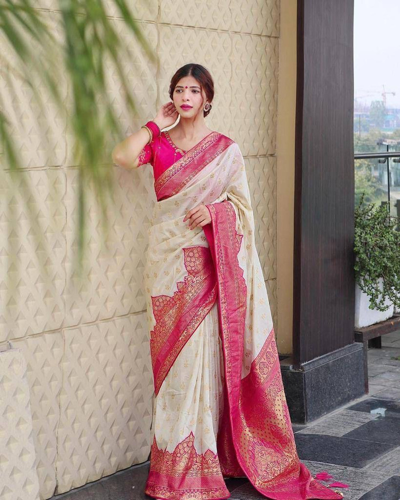 Buy Ozon Designer Fab Woven Kanjivaram Cotton Silk Pure Silk Multicolor Sarees Online Best Price In India Flipkart