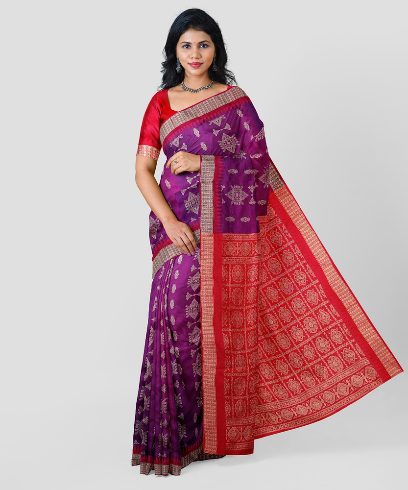 Buy Zains Woven Sambalpuri Cotton Silk Light Blue Sarees Online Best Price In India Flipkart