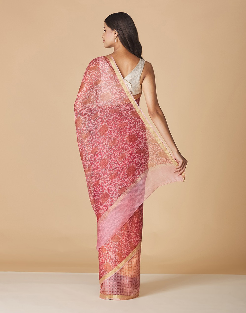 Fabindia tussar shop silk saree