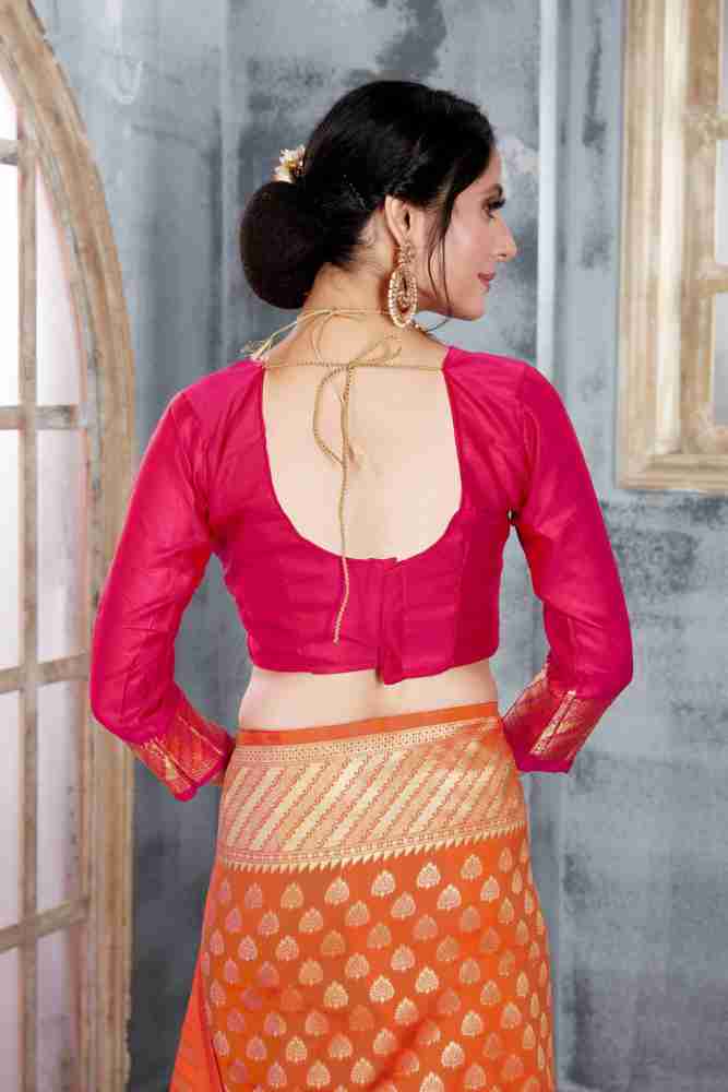Buy Jaanvi fashion Kalamkari Silk Party Wear Saree With Blouse at 78% off.