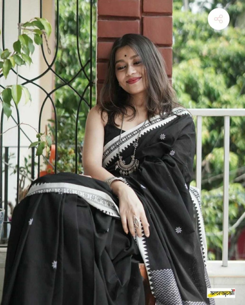 Buy Indian Fashionista Embroidered Bollywood Cotton Silk Brown Sarees  Online @ Best Price In India | Flipkart.com