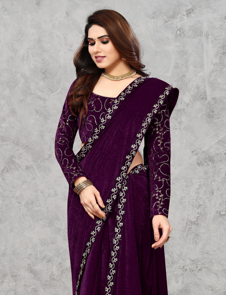 Velvet saree flipkart sale