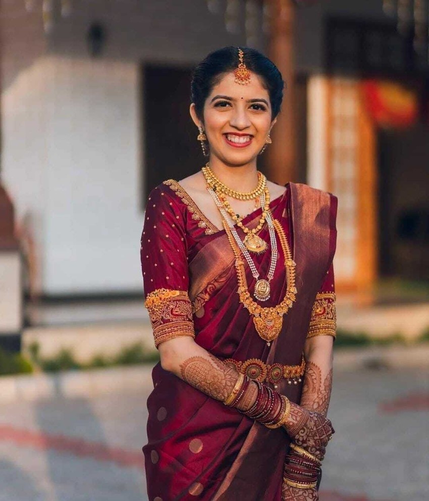 Effortless Elegance: Pre-stitched Kolhapuri Shalu Saree in - Etsy