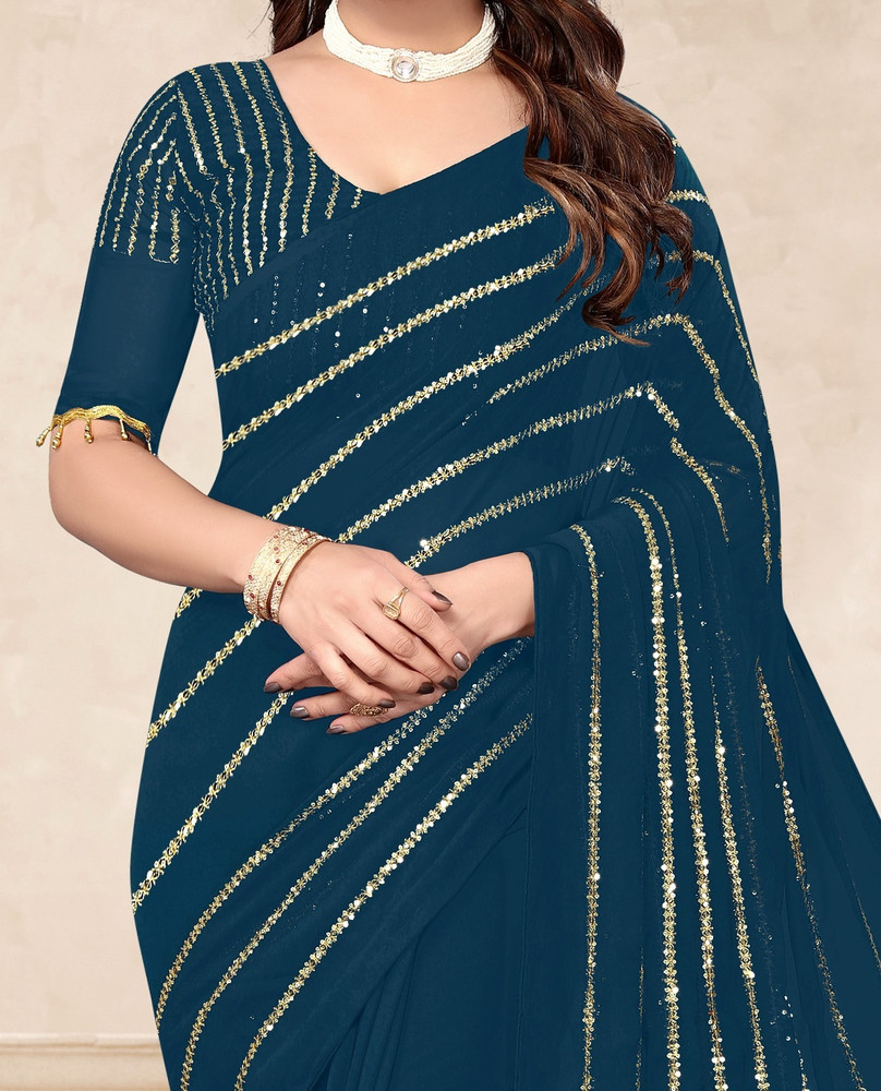 Flipkart navy hot sale blue sarees
