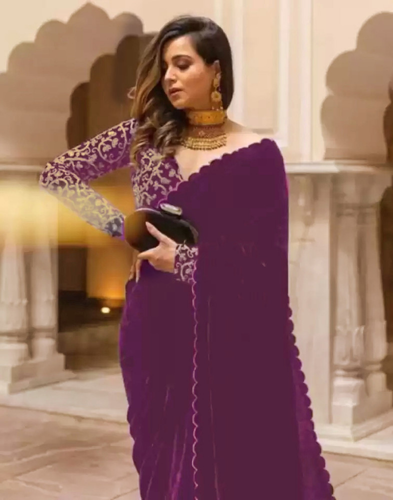 Velvet saree flipkart sales