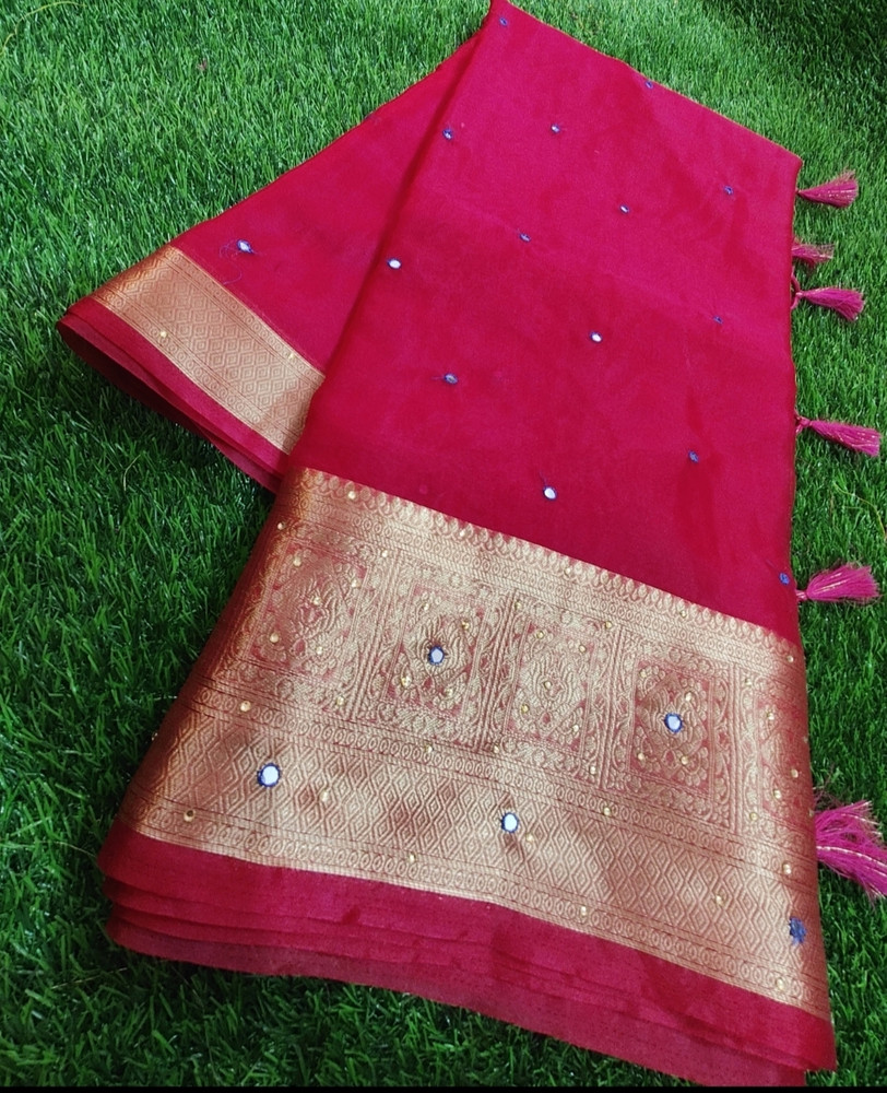 Buy Banaras silk palace Woven Embellished Dyed Banarasi Organza Pink Sarees Online Best Price In India Flipkart