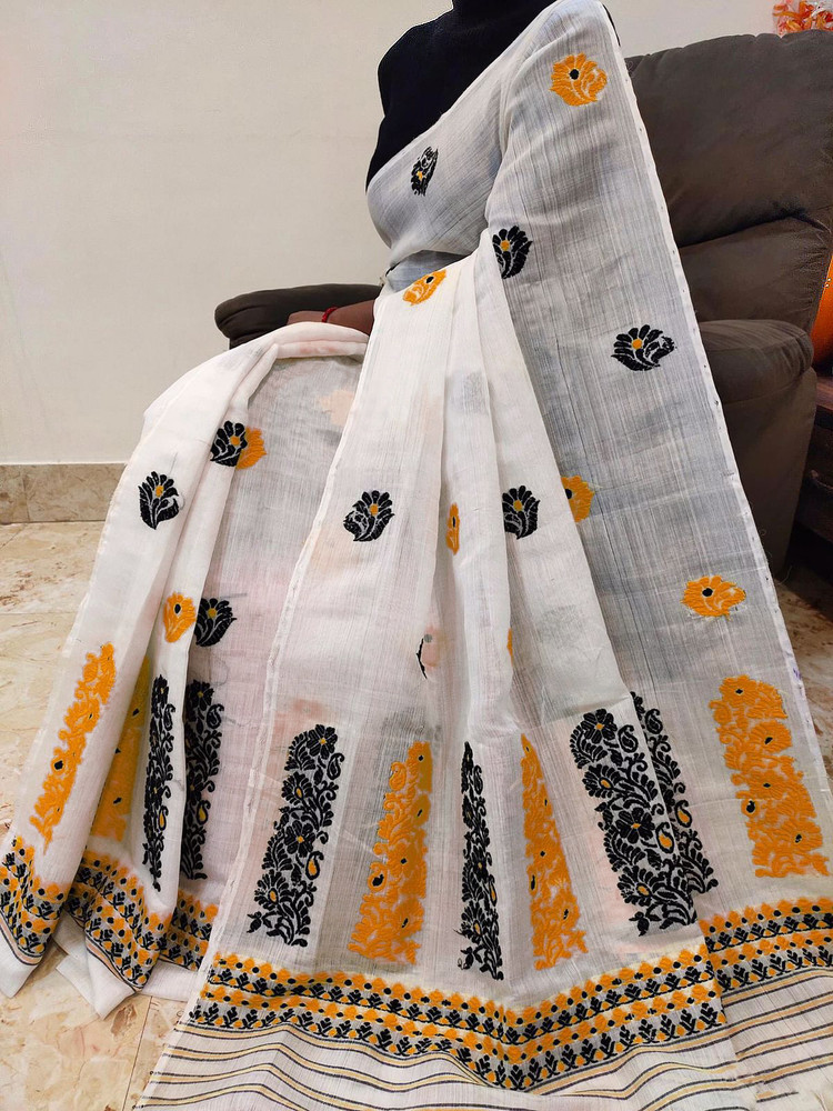 Crally Woven Mekhela Chador Cotton Blend Saree