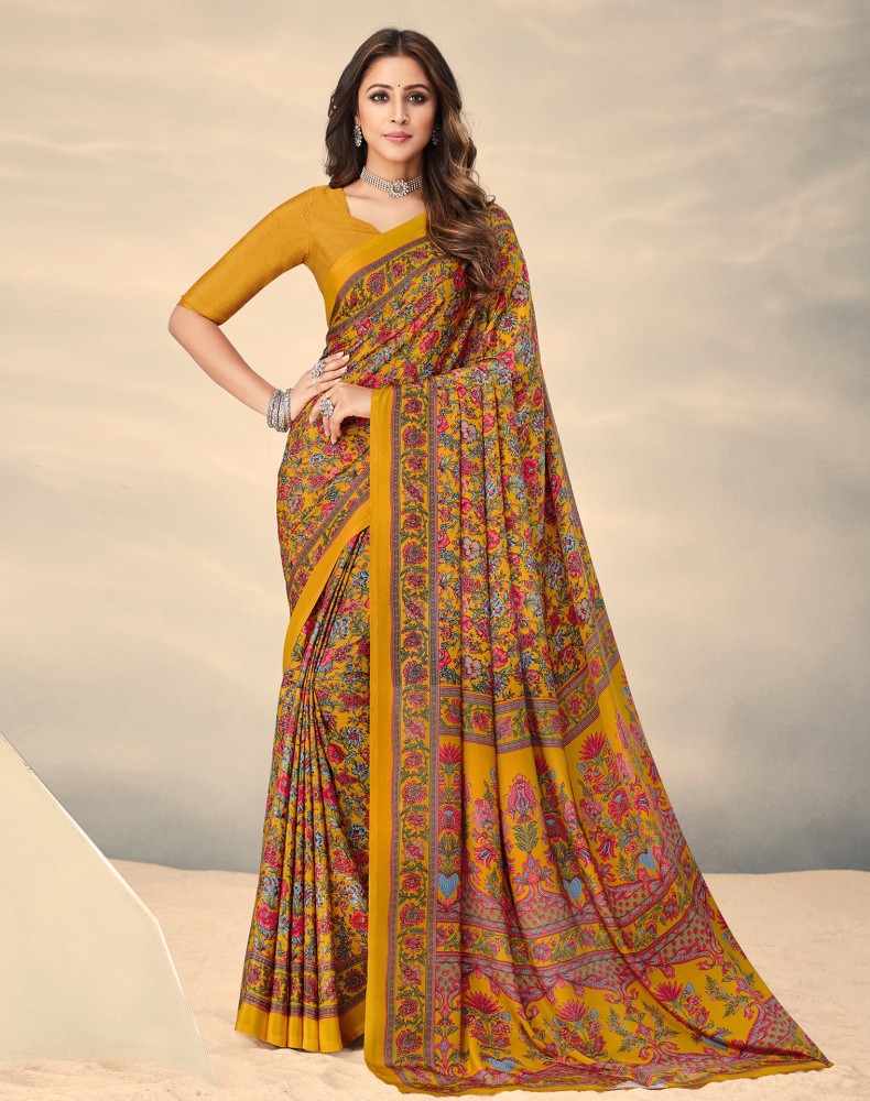 Crepe sarees sale online shopping flipkart