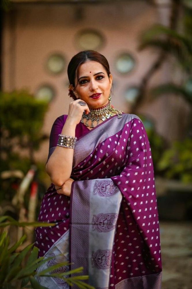 Jewellery for purple on sale saree