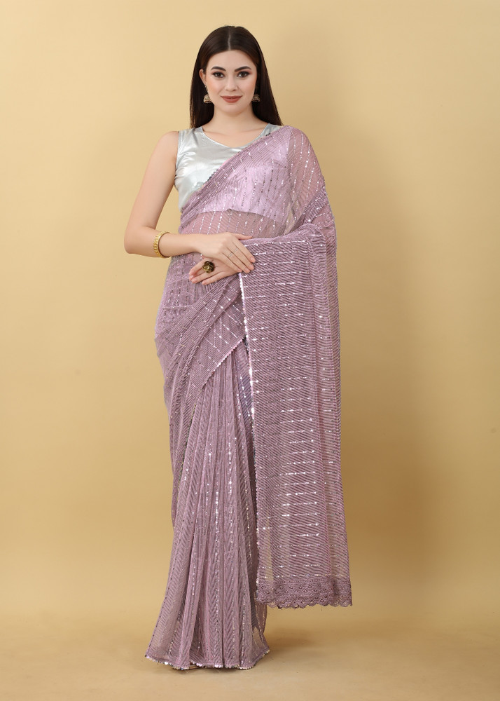 Buy PARI DESIGNER Embellished Bollywood Lycra Blend Pink Sarees Online @  Best Price In India | Flipkart.com
