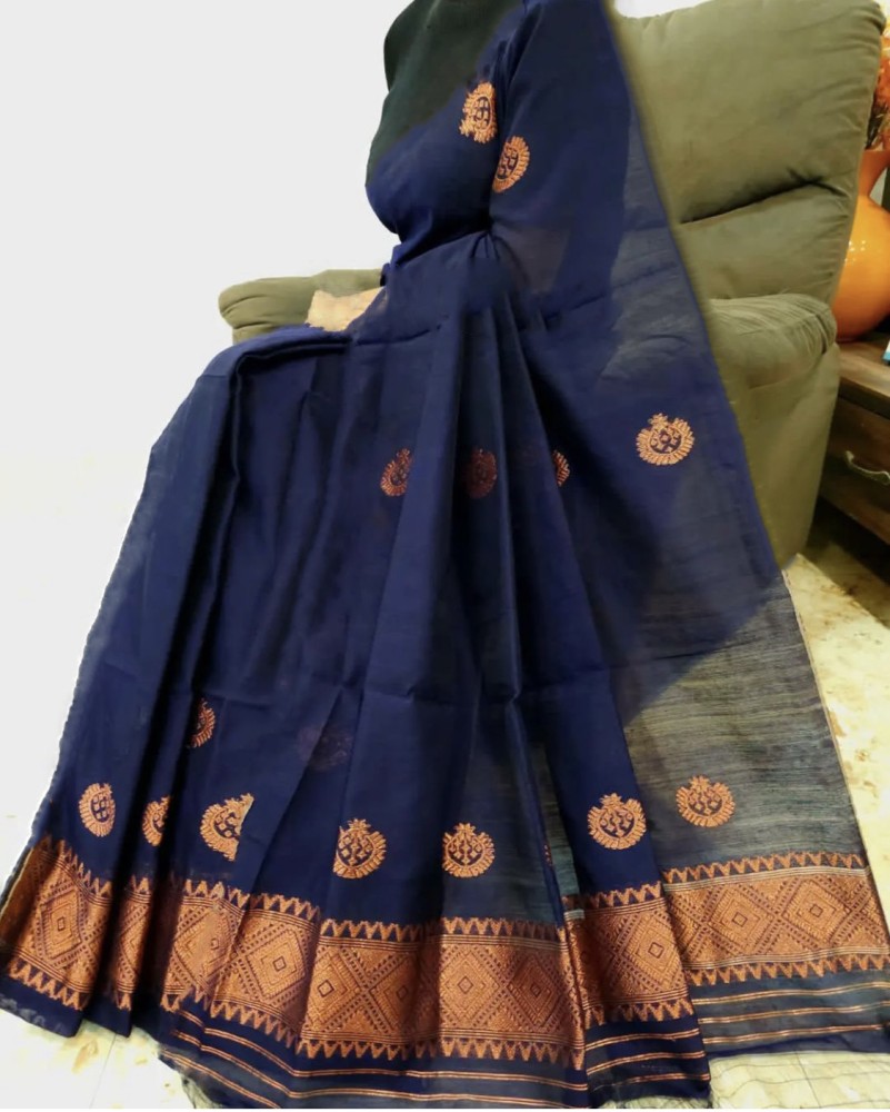 Navy blue deals mekhela sador