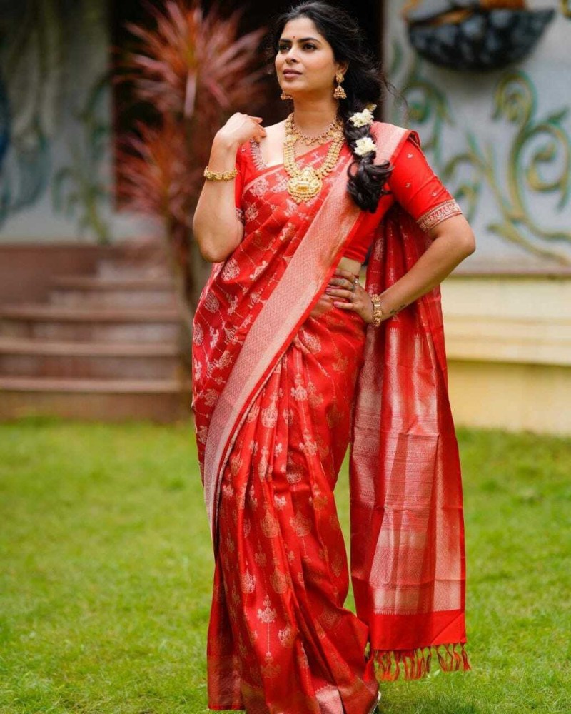 Green Banarasi Silk Saree With Blouse| Order Now Banarasi Soft Silk Saree  Online| Jhakhas.Com – jhakhas.com