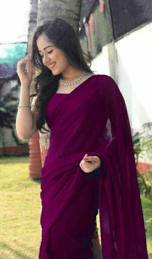 Georgette simple saree hotsell