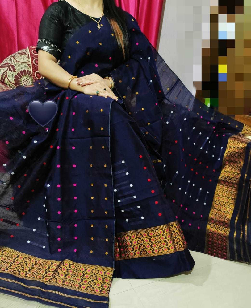 Buy Lota Embellished Mekhela Chador Cotton Blend Black Sarees Online Best Price In India Flipkart