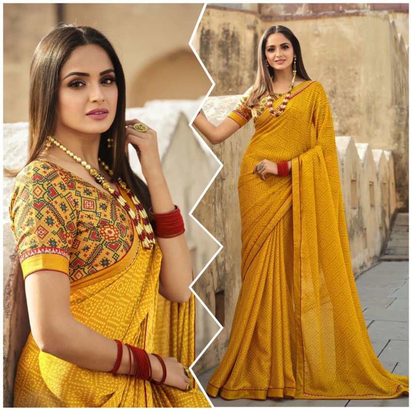 yellow saree colour combination|| Yellow saree contrast blouse ideas  #fashion #trending #2022 - YouTube