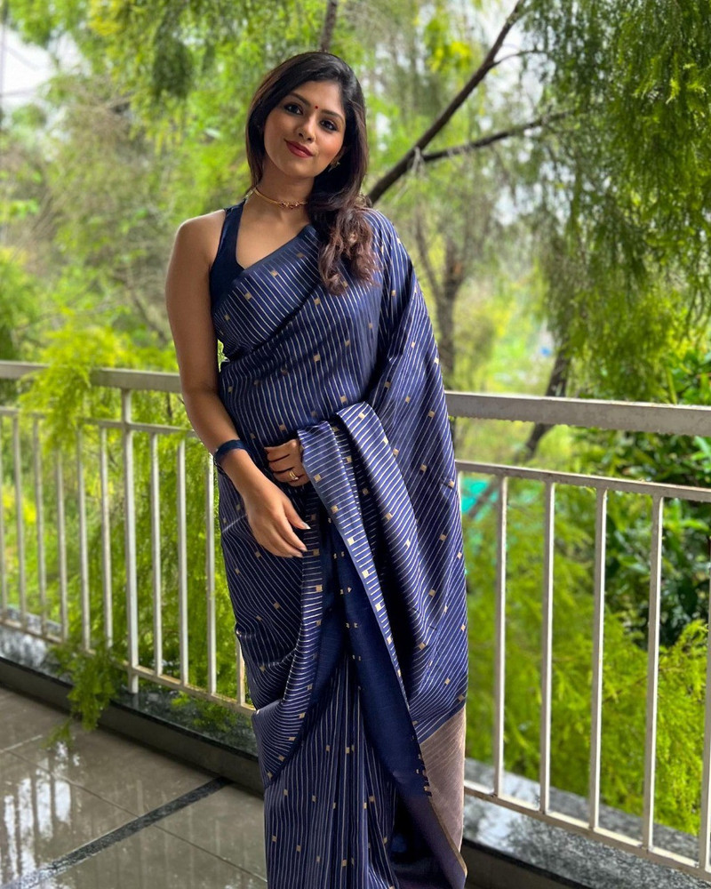 Flipkart navy blue sarees store